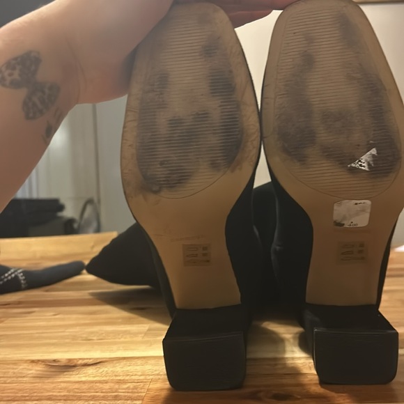 Express Black Suede Boots - Picture 2 of 4